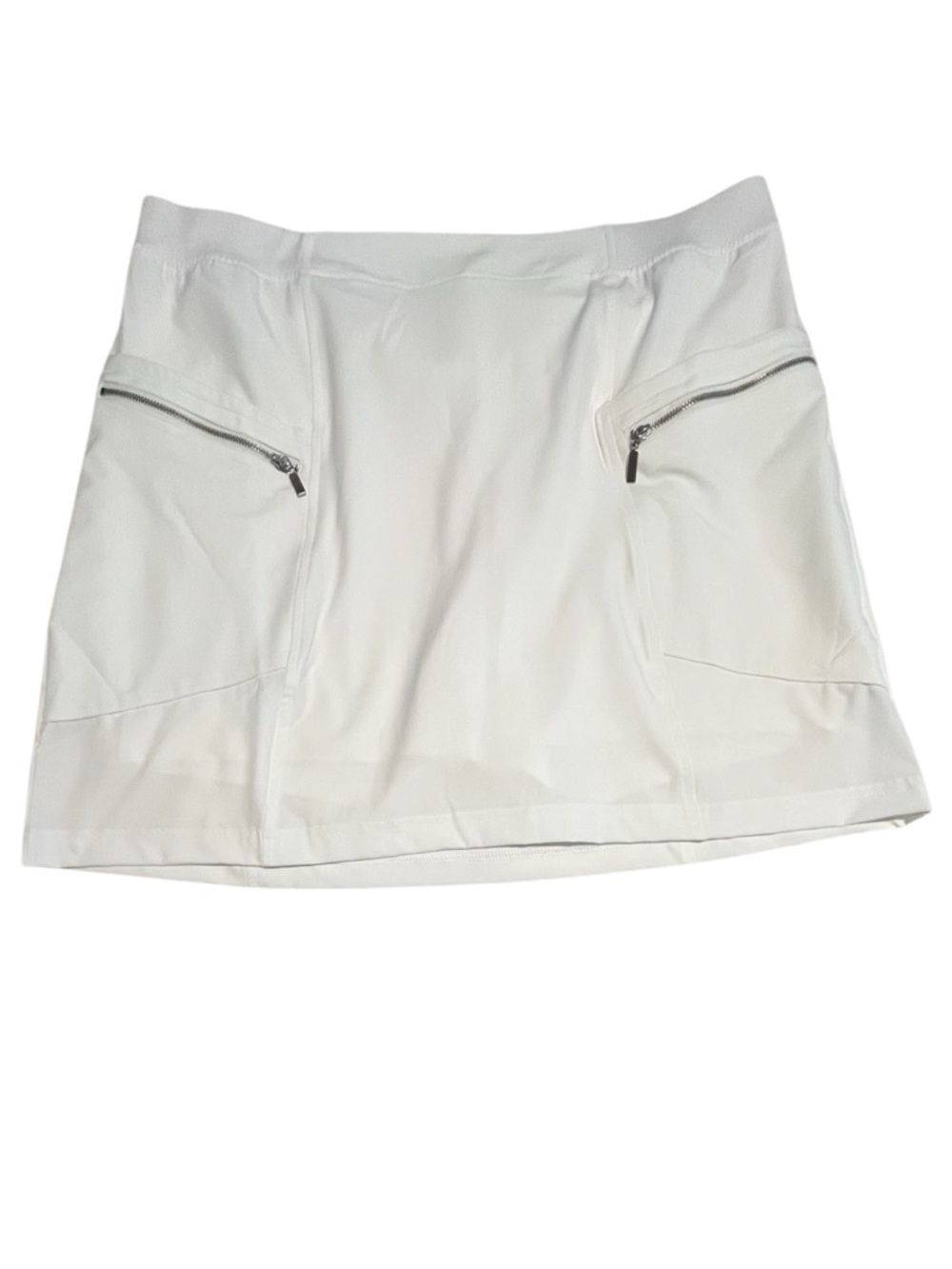NWOT Chico’s • Zynergy Neema Alabaster White Rib-Mix Golf Tennis Skort - 16